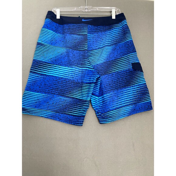 Nike Swim Shorts Men 30 Blue Board Trunks Swoosh Performance Green Bottoms - Picture 2 of 14